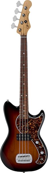 G&L Fullerton Deluxe SS Fallout Electric Bass, 3-Tone Sunburst, Action Position Front