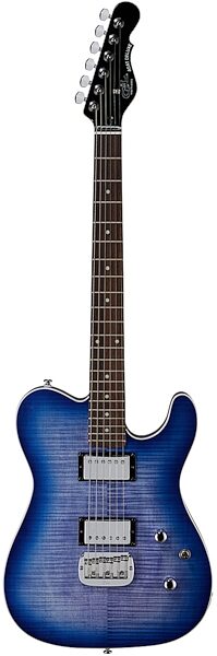 G&L Tribute ASAT Deluxe Carved-Top Electric Guitar, Blueburst, Action Position Back
