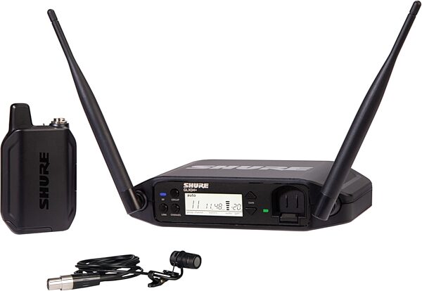 Shure GLXD14+/WL185 Digital Lavalier Wireless System, Z3, Action Position Back