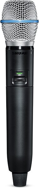 Shure GLXD2+/B87A Handheld Wireless Beta87A Microphone Transmitter, Z3, Warehouse Resealed, Action Position Back