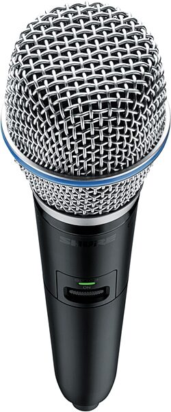 Shure GLXD2+/B87A Handheld Wireless Beta87A Microphone Transmitter, Z3, Action Position Back