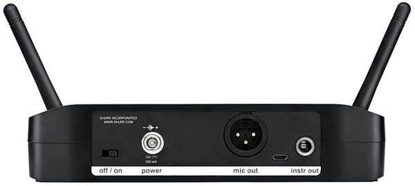 Shure GLXD24/B58 Handheld Digital Wireless Beta58 Microphone System, Receiver Rear