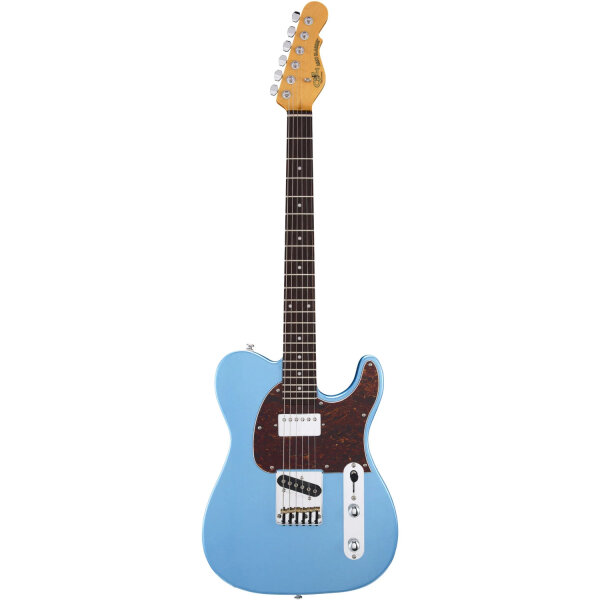 G&L Tribute ASAT Classic BB Electric Guitar, Lake Placid Blue, Action Position Back