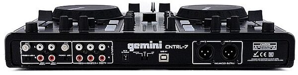 Gemini CNTRL-7 USB/MIDI DJ Controller and Audio Interface, Rear