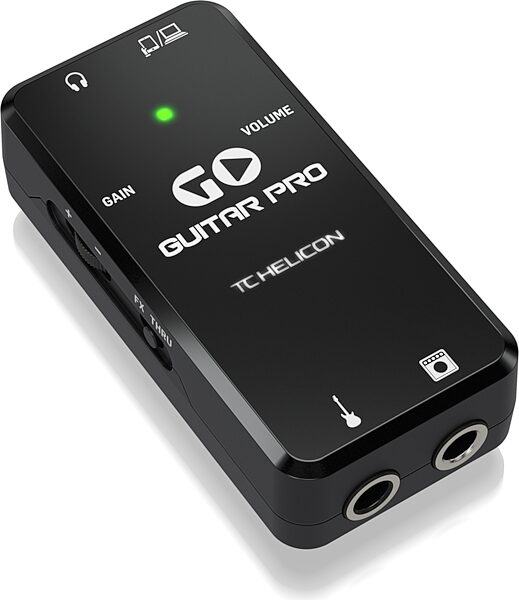 TC-Helicon Go Guitar Pro High-Definition Guitar USB/iOS Audio Interface, New, Action Position Back