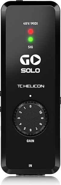 TC-Helicon Go Solo High-Definition Audio/MIDI Interface for Mobile Devices, Overstock Sale, Action Position Back