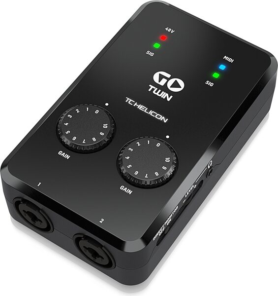TC-Helicon Go Twin High-Definition Audio/MIDI Interface for Mobile Devices, Overstock Sale, Action Position Back