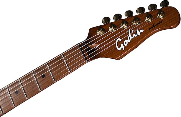 Godin Artisan TC Electric Guitar, Maple Fingerboard (with Case), Whiskey Burst, Action Position Back