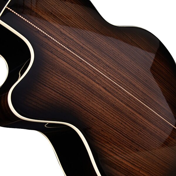 Godin Connaisseur MJ Electric Guitar with Rosewood Fingerboard (with Gig Bag), Black, Action Position Back