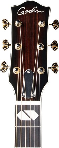 Godin Connaisseur MJ Electric Guitar with Rosewood Fingerboard (with Gig Bag), Black, Action Position Back