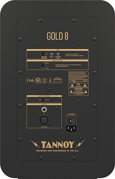 Tannoy Gold 8 Powered 8" Studio Monitor, Action Position Back