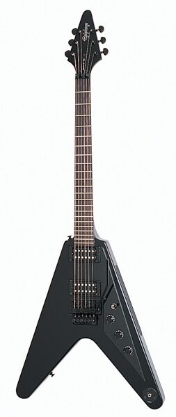 Epiphone Goth Flying V Electric Guitar with Floyd Rose Tremolo, Main