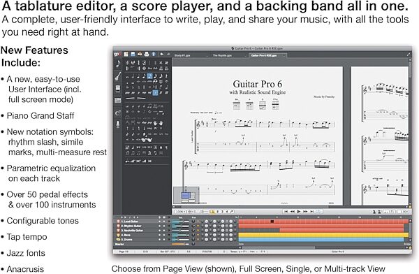 Arobas Music Guitar Pro Software (Mac, Windows and Linux), Guitar Pro 6 Screenshot