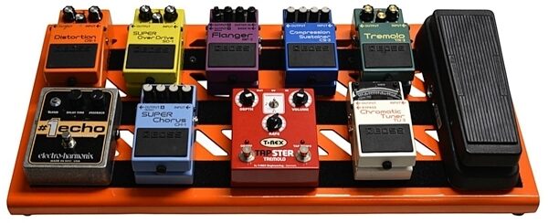 Gator GPB-BAK-1 Aluminum Guitar Pedalboard (with Carry Bag), Orange, Orange - Front