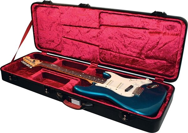 Gator GPEELEC Deluxe ATA Molded Universal Electric Guitar Case, Open