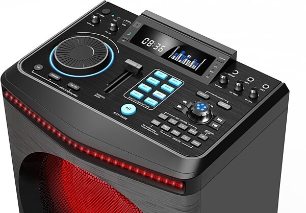 Gemini GPK-800 Home Karaoke Party PA Speaker, New, Detail Control Panel
