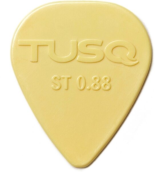 Graph Tech TUSQ Warm Tone Standard Guitar Picks, Vintage Cream, 88 millimeter, PQP-0088-V6, 6-Pack, Action Position Back