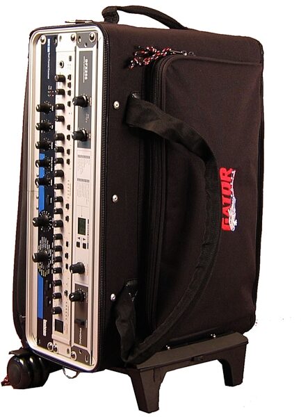 Gator GRBW3U Rolling 3-Space Rack Bag with Handle, Open View 2