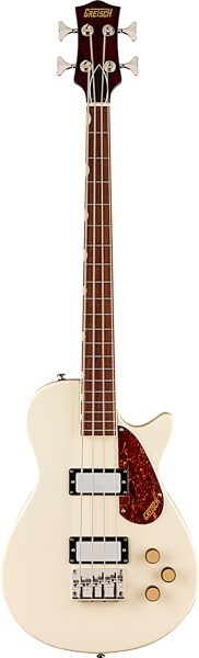 Gretsch Streamliner Jet Club Electric Bass, Vintage White, Action Position Front