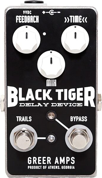 Greer Amps Black Tiger Delay Device Pedal, New, Action Position Back
