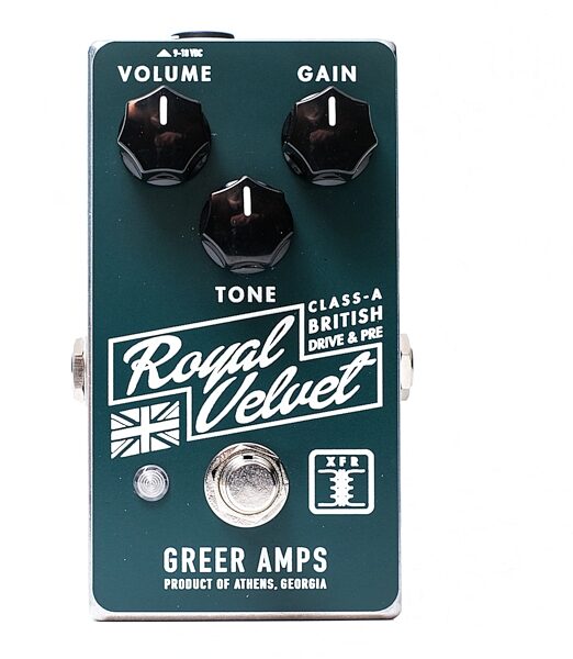 Greer Amps Royal Velvet Class A British Drive / Preamp Pedal, New, Action Position Back