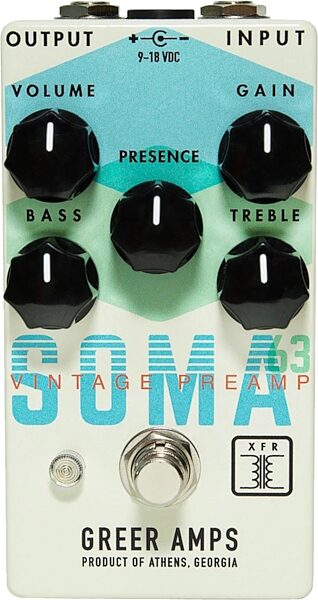 Greer Amps SOMA 63 Vintage Preamp Pedal, New, Action Position Back