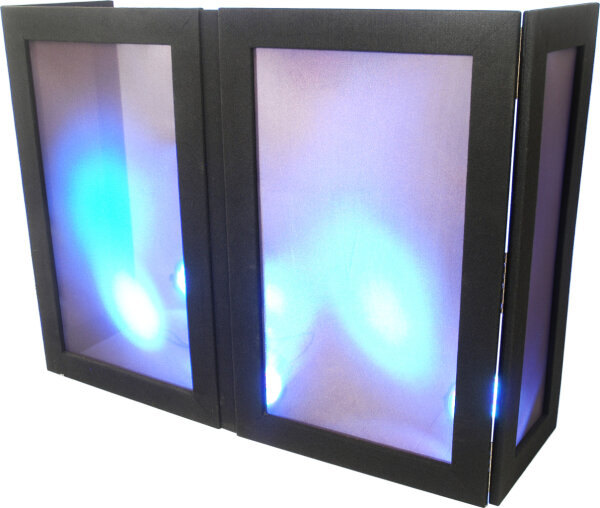 Grundorf G-Screen GS-LS4863T Floorstanding DJ Facade, Black Lycra/Black Carpet, GS-LSB4863TB, In Use