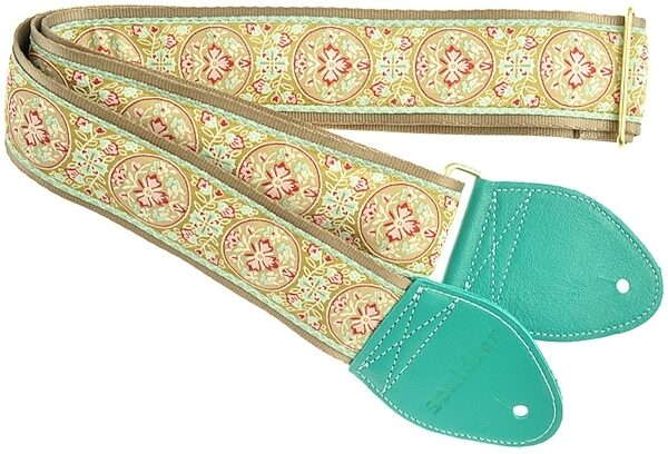 Souldier Guitar Straps, Gold and Teal