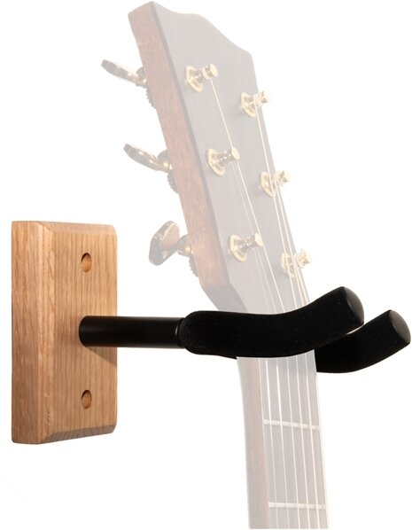 Quik Lok GSW-001 Guitar Wall Hanger with Wood Base, New, Angled Side