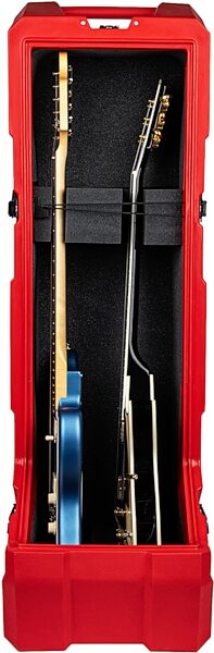 Gator Mini Vault for Two Electric Guitars, Red, Action Position Back