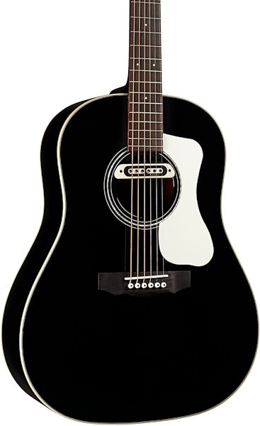 Guild DS-240E Dreadnought Acoustic-Electric Guitar, Black, Action Position Back