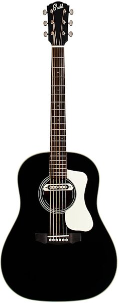 Guild DS-240E Dreadnought Acoustic-Electric Guitar, Black, Action Position Back