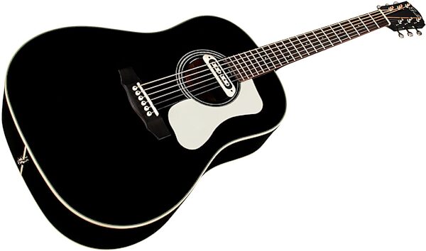 Guild DS-240E Dreadnought Acoustic-Electric Guitar, Black, Action Position Back