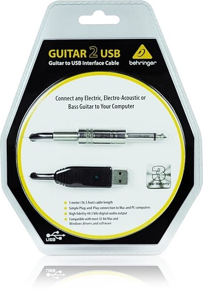 Behringer Guitar to USB Interface Cable, View 3