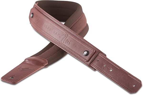 Gruv Gear SoloStrap Neo Wide Guitar Strap (4"), Chocolate, 2.5 inch, Action Position Back