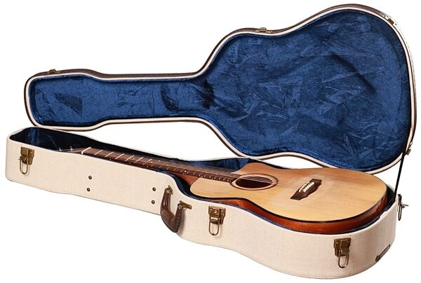 Gator Journeyman Acoustic Guitar Deluxe Wood Case, New, Open - In Use