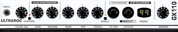 Behringer GX110 30-Watt 10-inch Guitar Amp with DFX, Panel