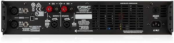QSC GXD 4 Class D Power Amplifier with DSP (400 Watts), New, Rear