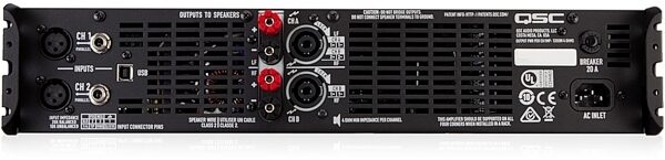 QSC GXD 8 Class D Power Amplifier with DSP (800 Watts), New, Rear