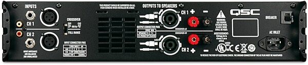 QSC GX5 Power Amplifier (500 Watts), New, Rear