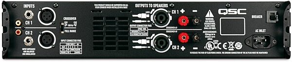 QSC GX7 Power Amplifier (725 Watts), Rear
