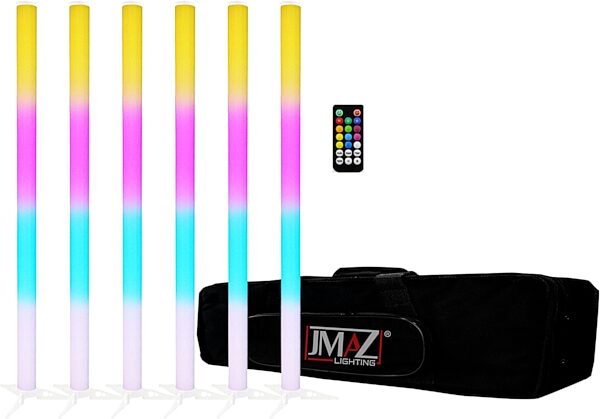 JMAZ Galaxy Tube LED Effect Light 6-Pack, Blemished, Main with all components Front