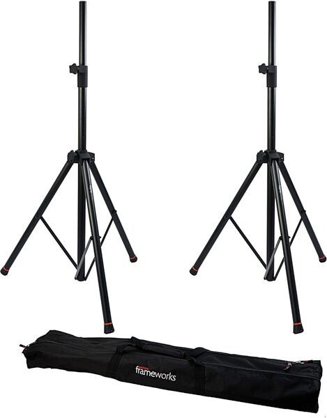 Gator GFW-SPK-3000 Deluxe Aluminum Speaker Stand, Pair, with Bag, Action Position Back