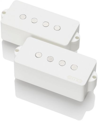 EMG GZRP Geezer Butler P Bass Pickup, White, Action Position Back