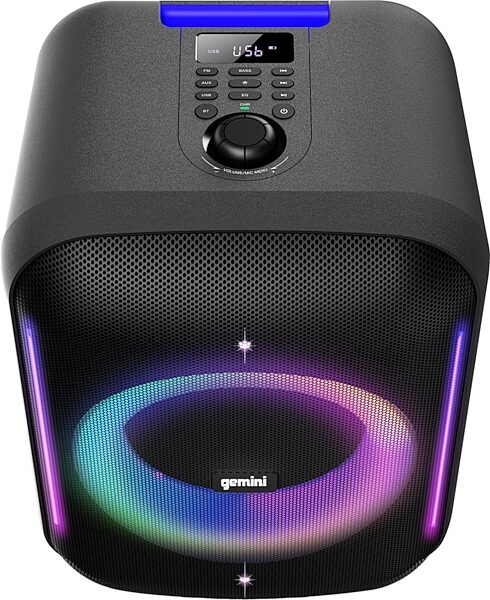 Gemini GRV-650L UltraRave Powered Speaker, New, Action Position Back