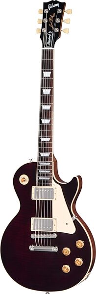 Gibson Les Paul Standard 50s Custom Color Electric Guitar, Figured Top (with Case), Oxblood, Action Position Back