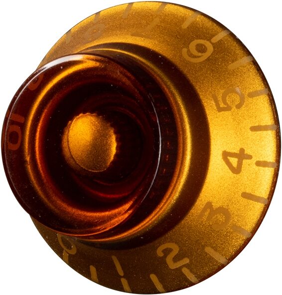 Gibson Top Hat Knobs, Amber, 4-Pack, Action Position Back