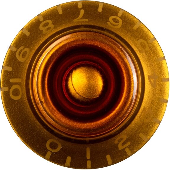 Gibson Top Hat Knobs, Amber, 4-Pack, Action Position Back