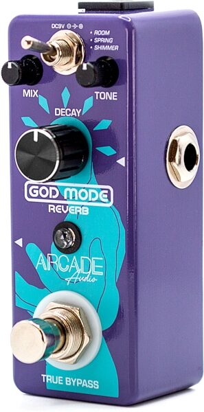 Arcade Audio God Mode Reverb Pedal, New, Action Position Back