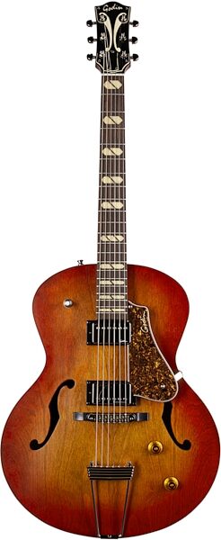 Godin 5th Avenue Jumbo HB Archtop Electric Guitar, Action Position Back